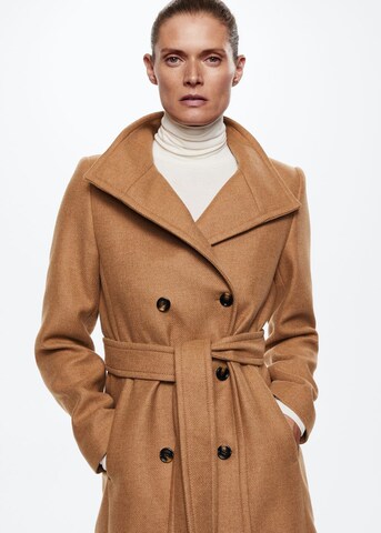 MANGO Between-Seasons Coat 'Sirenita' in Brown