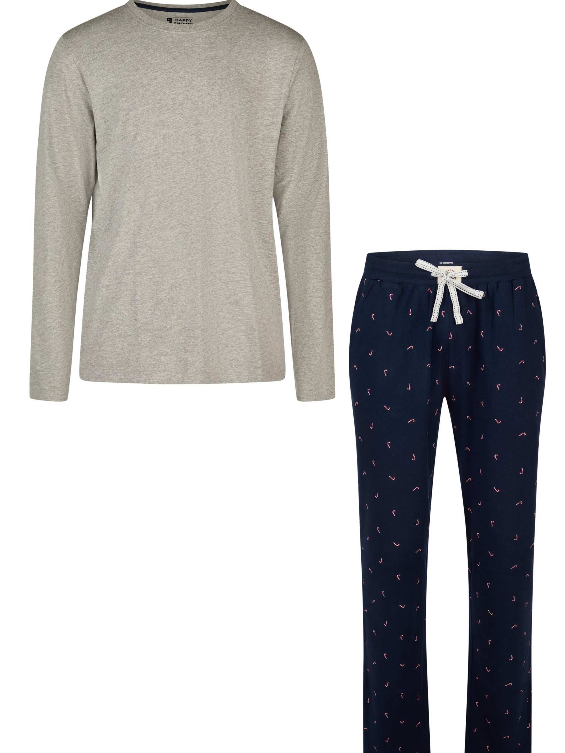 Happy Shorts Long Pajamas 'Christmas' in Blue: front