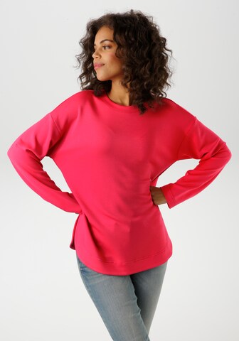 Aniston CASUAL Sweatshirt in Pink: Vorderseite