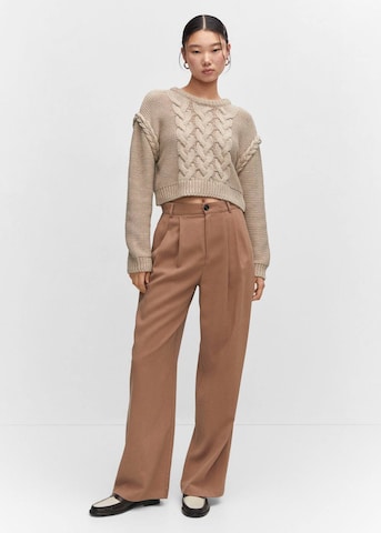 MANGO Pullover 'Matrix' in Beige