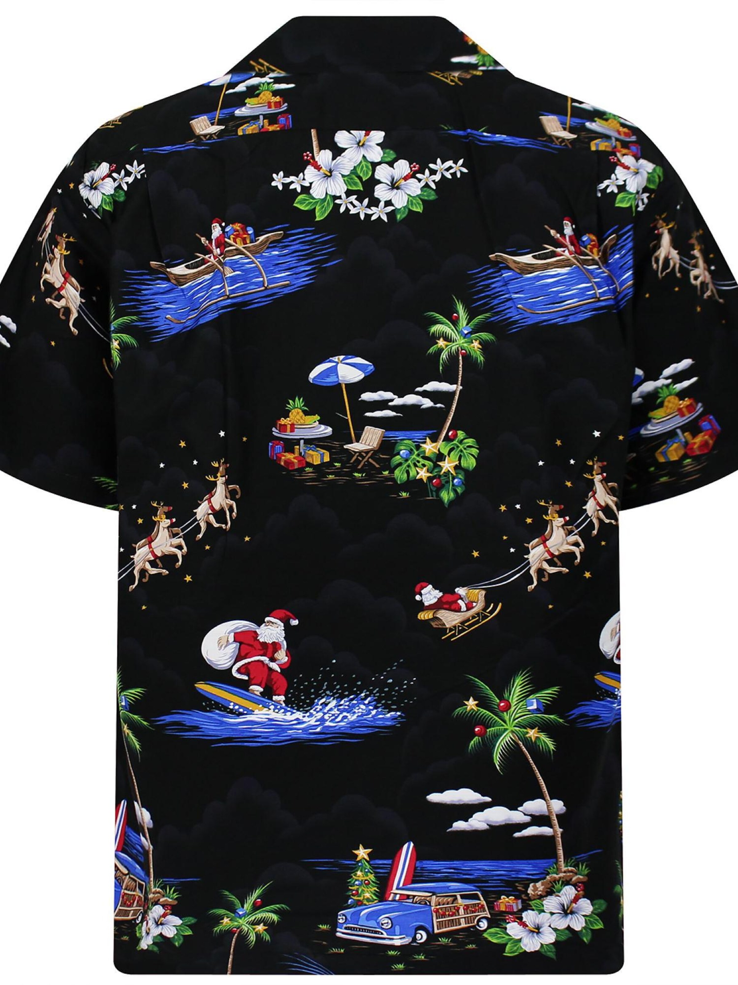 Pacific Legend Regular Fit Hemd 'Christmas Allover'‌‌‌‌‌‌‌‌‌‌ in Schwarz