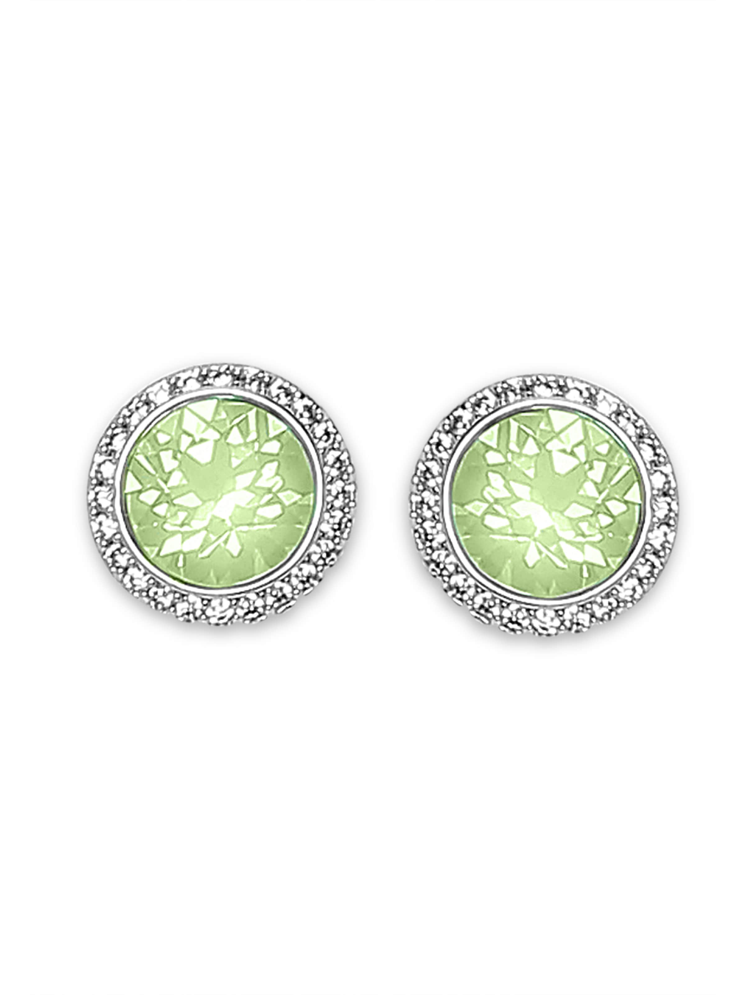 MISH Earrings 'Crystal' in Silver: front