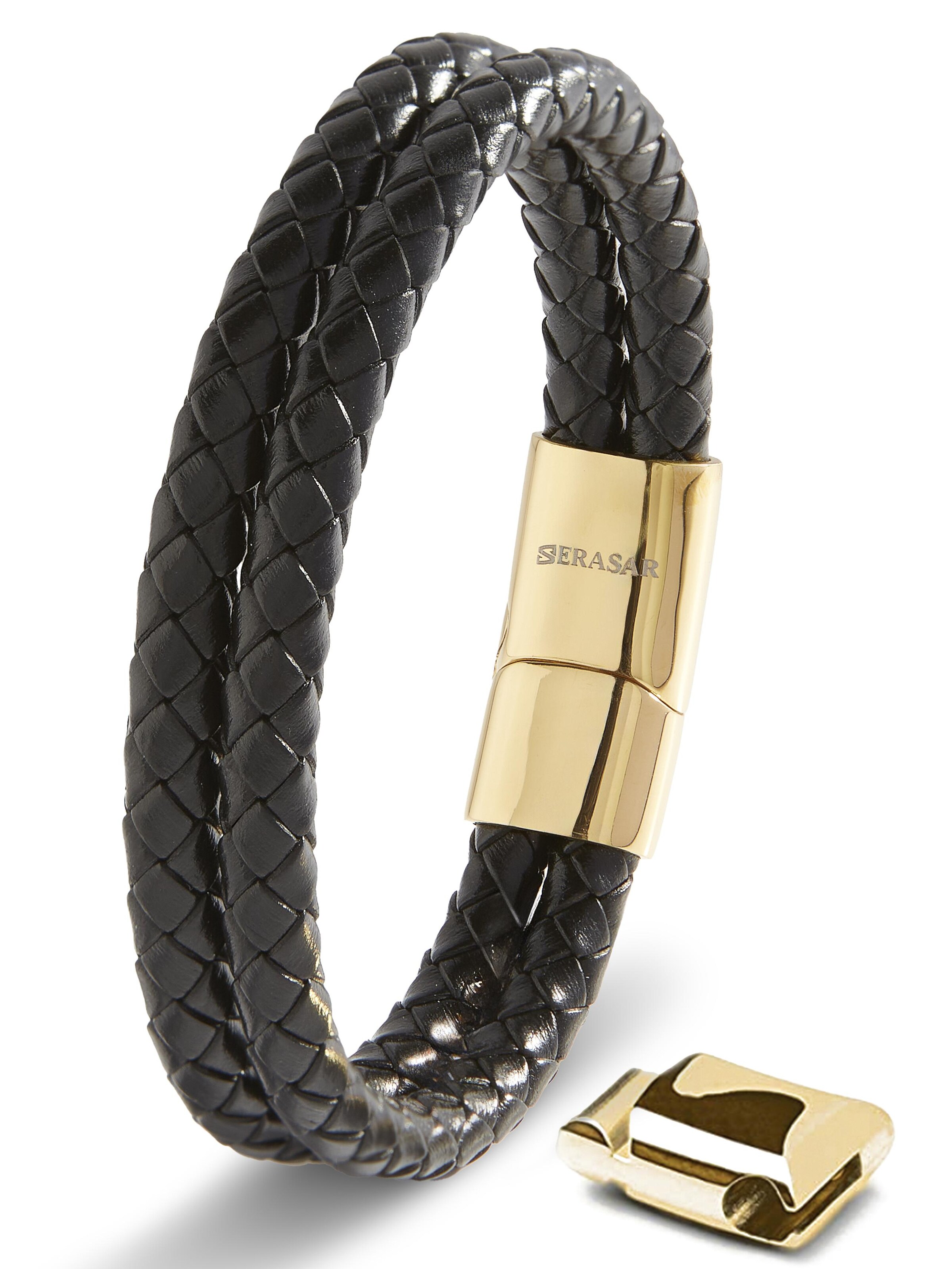 SERASAR Bracelet 'Double' in Gold: front