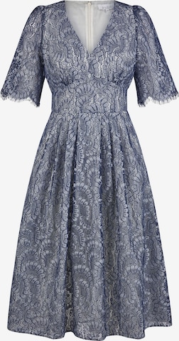 Robe de cocktail KLEO en bleu : devant