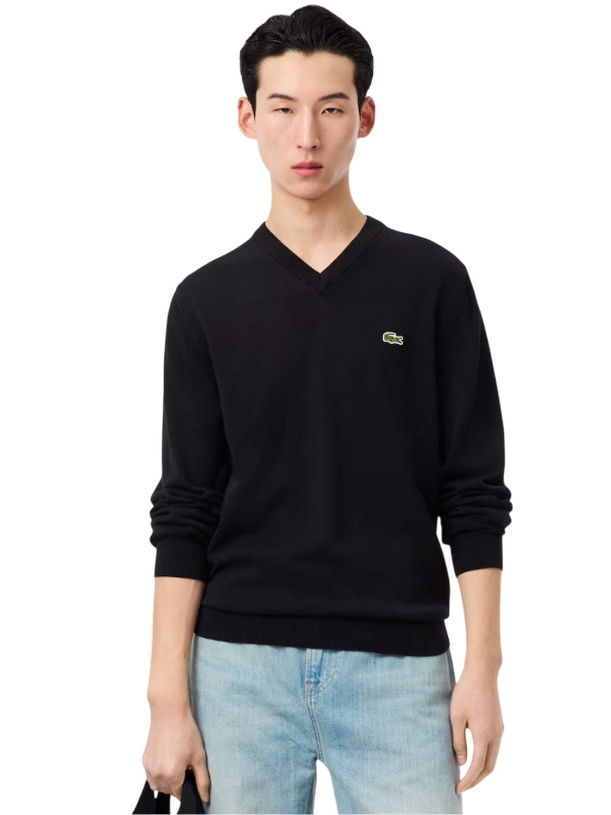 LACOSTE - Jersey en negro: frente
