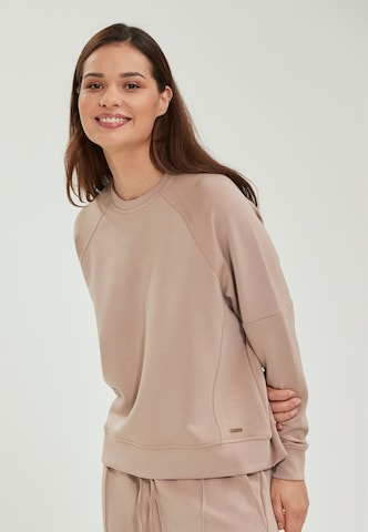 Sweat de sport 'Jacey' Athlecia en beige : devant