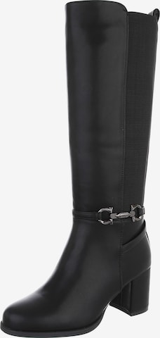 Ital-Design Boots in Black: front