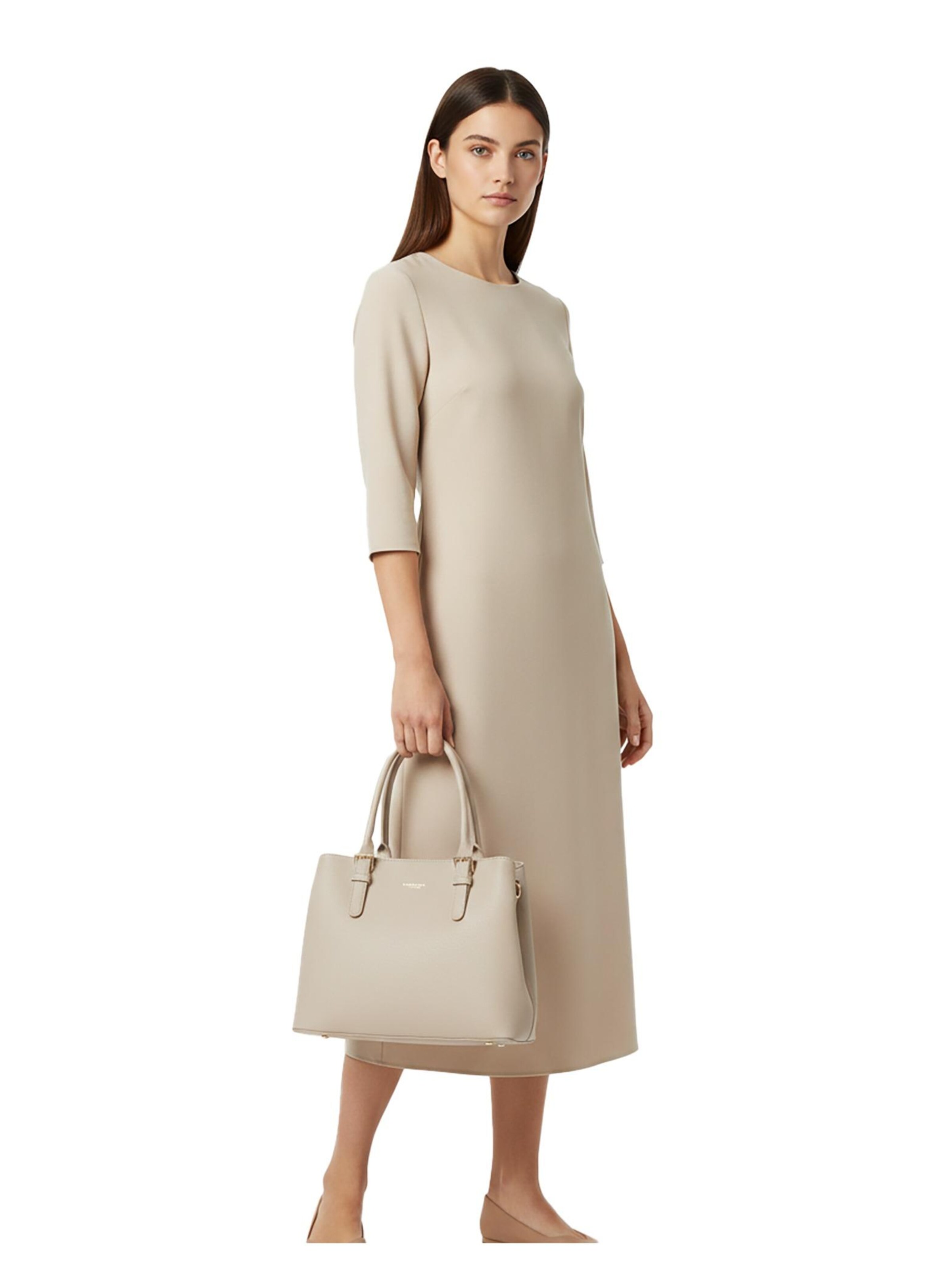 Borsa a mano 'Borsa a Mano Donna Vegan Leather con Tracolla Rimovibile - Diana&Co' di Diana&Co. in beige