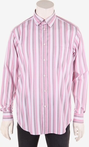Zegna Button Up Shirt in L in Pink: front