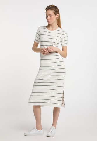 DreiMaster Maritim Knitted dress 'Takelage' in White: front