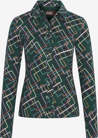 4funkyflavours Blouse 'It's Just...' in Green: front