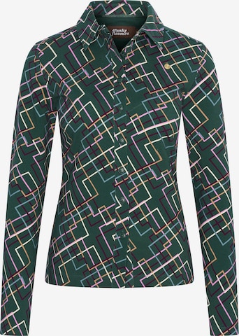 4funkyflavours Blouse 'It's Just...' in Groen: voorkant