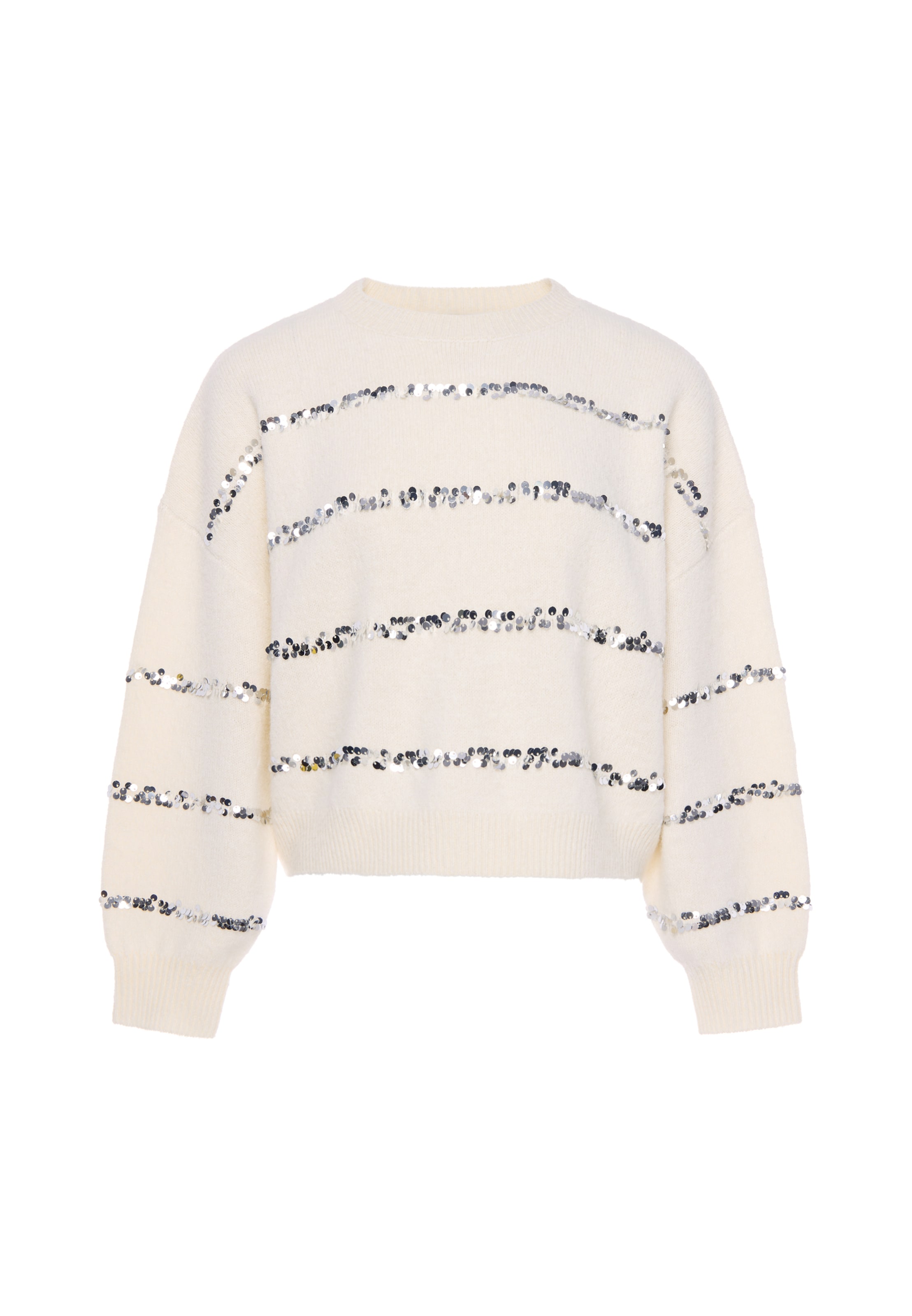 Pull-over 'Festive' faina en blanc : devant