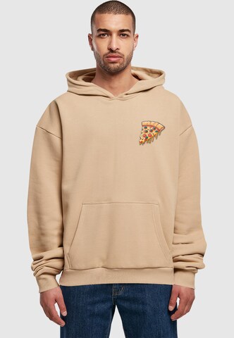 Felpa 'Pizza Comic' di Merchcode in beige: frontale