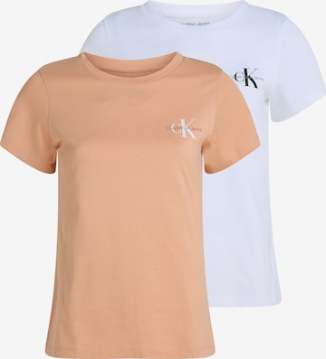Calvin Klein Jeans - Camiseta en naranja: frente