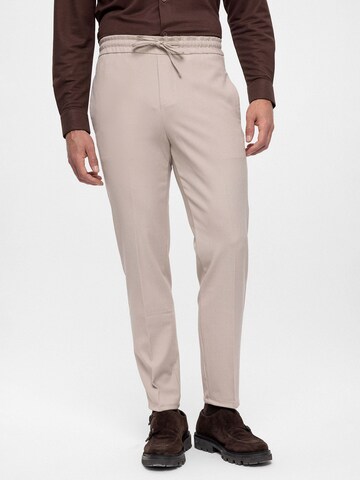 Antioch Regular Trousers with creases in Beige