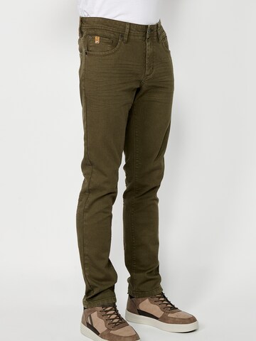 KOROSHI Slimfit Jeans in Groen