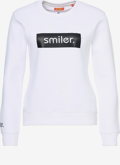 smiler. Sweatshirt in schwarz / weiß, Produktansicht