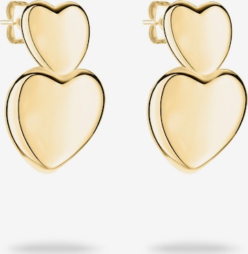 Boucles d'oreilles Tamaris en or : devant