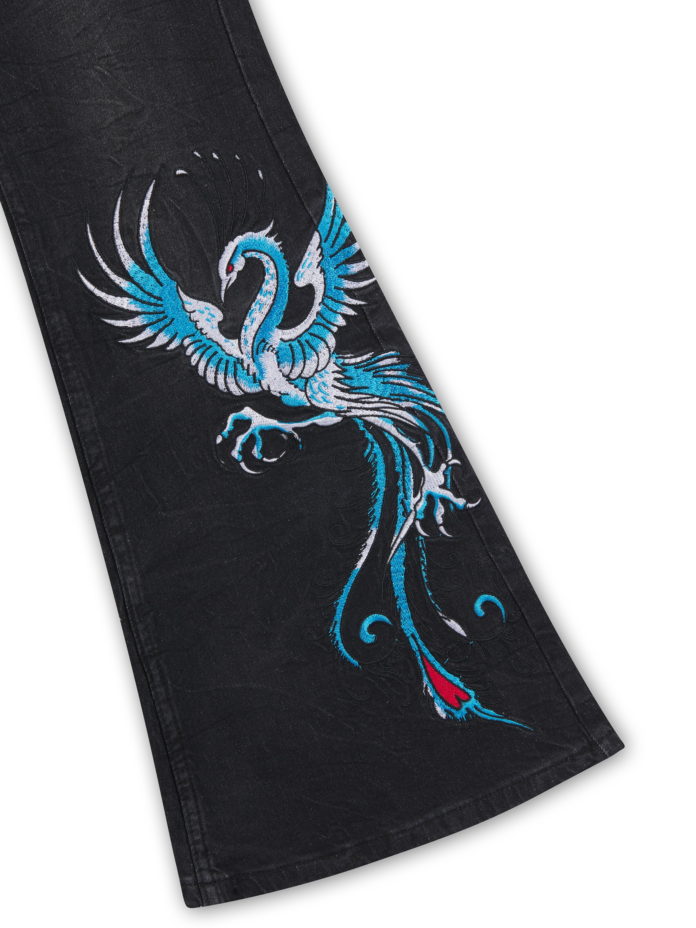 Ed Hardy Свободный крой Джинсы 'Rising Phoenix' в Черный