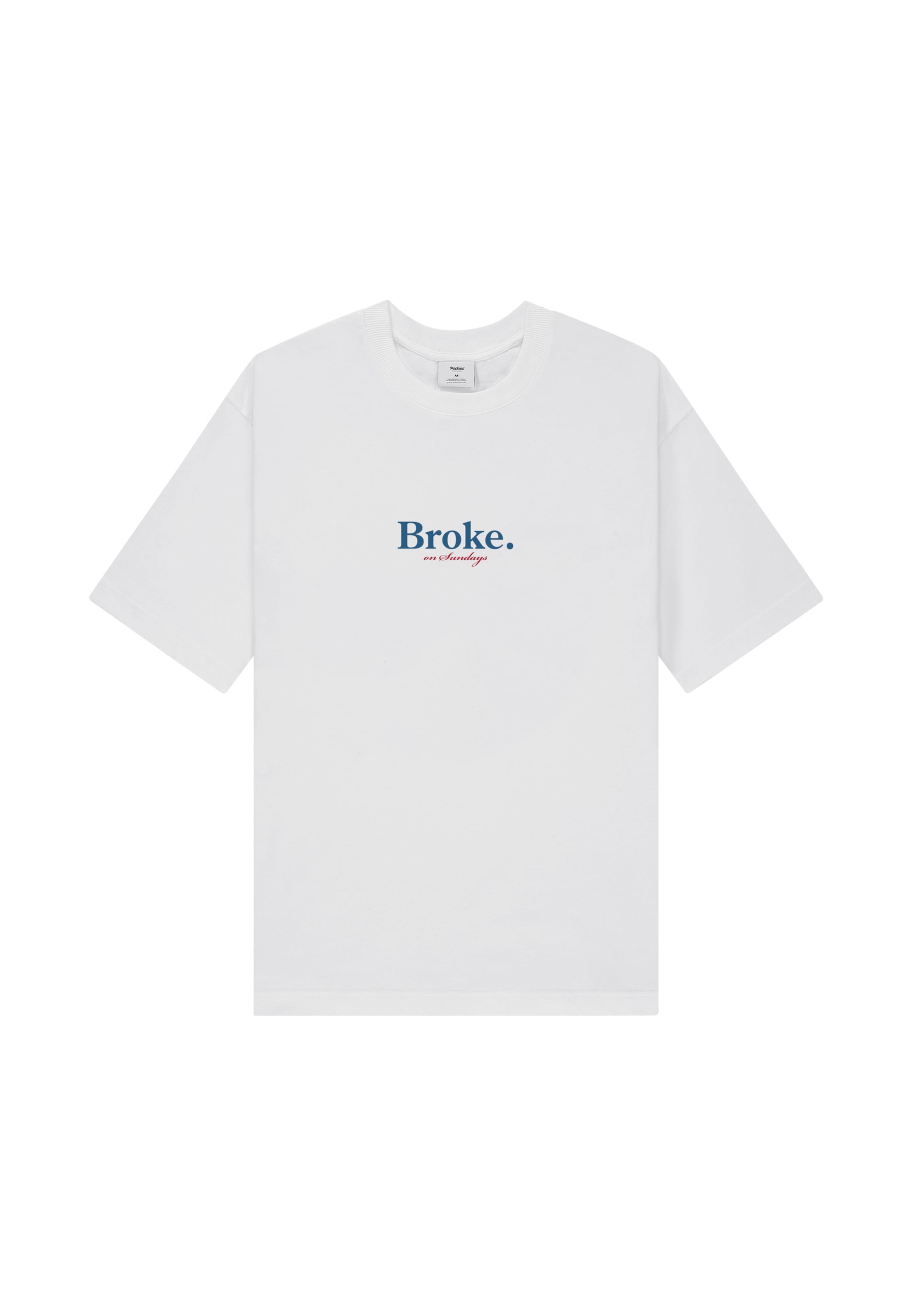 Pockies - Camiseta 'Broke' en blanco: frente