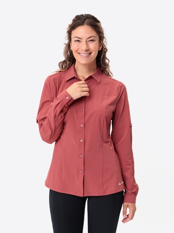 VAUDE Multifunctionele blouse 'Farley' in Rood: voorkant