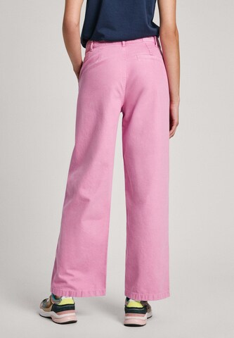 Pepe Jeans Wide leg Broek ' ANYA ' in Roze