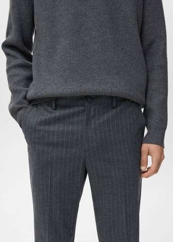 MANGO MAN Slim fit Pleated Pants 'Brest' in Grey