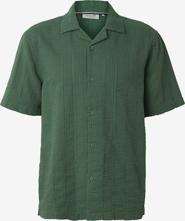 INDICODE JEANS - Camisa 'Waves' en verde: frente
