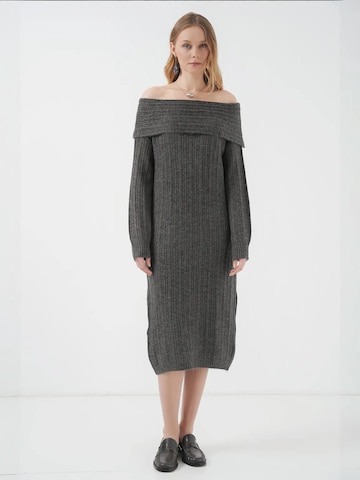 Bigdart - Vestido de malha em cinzento