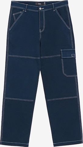 Bershka Cargo Jeans in Blue: front
