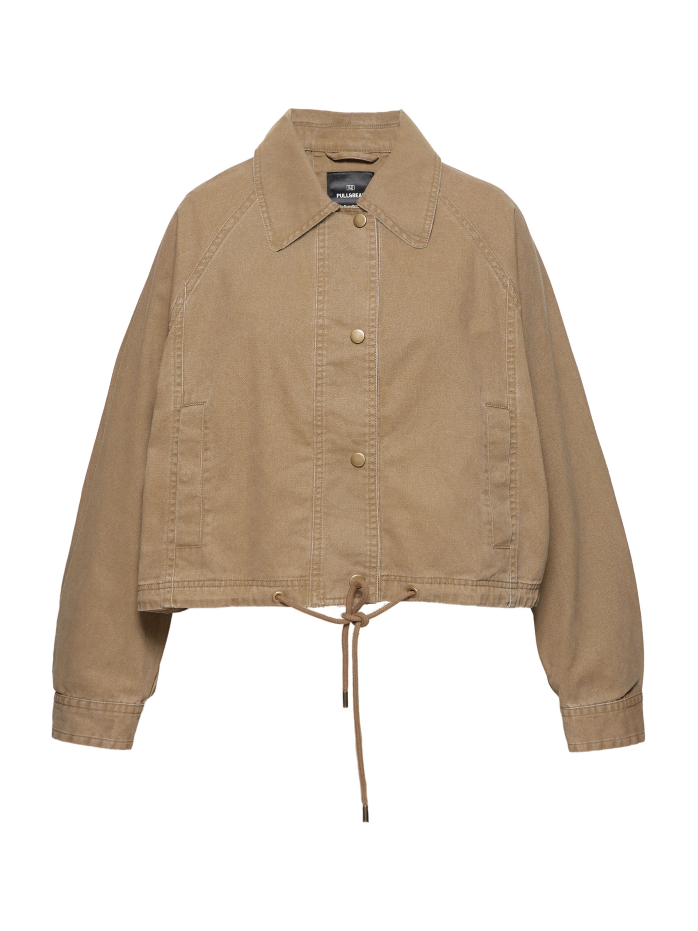 Pull&Bear Prehodna jakna 'STWD' | rjava barva: sprednja stran