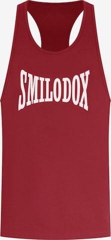 T-Shirt fonctionnel Smilodox en rouge : devant