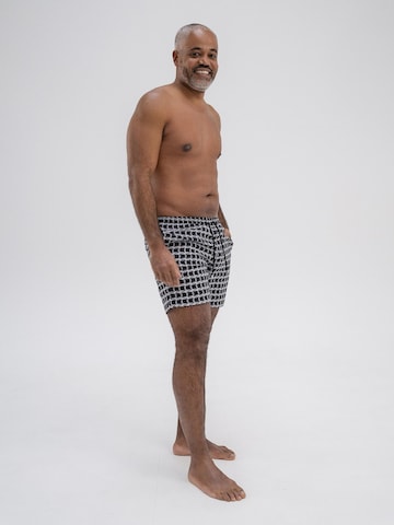 HACOY - Bermudas 'Monogram' en negro