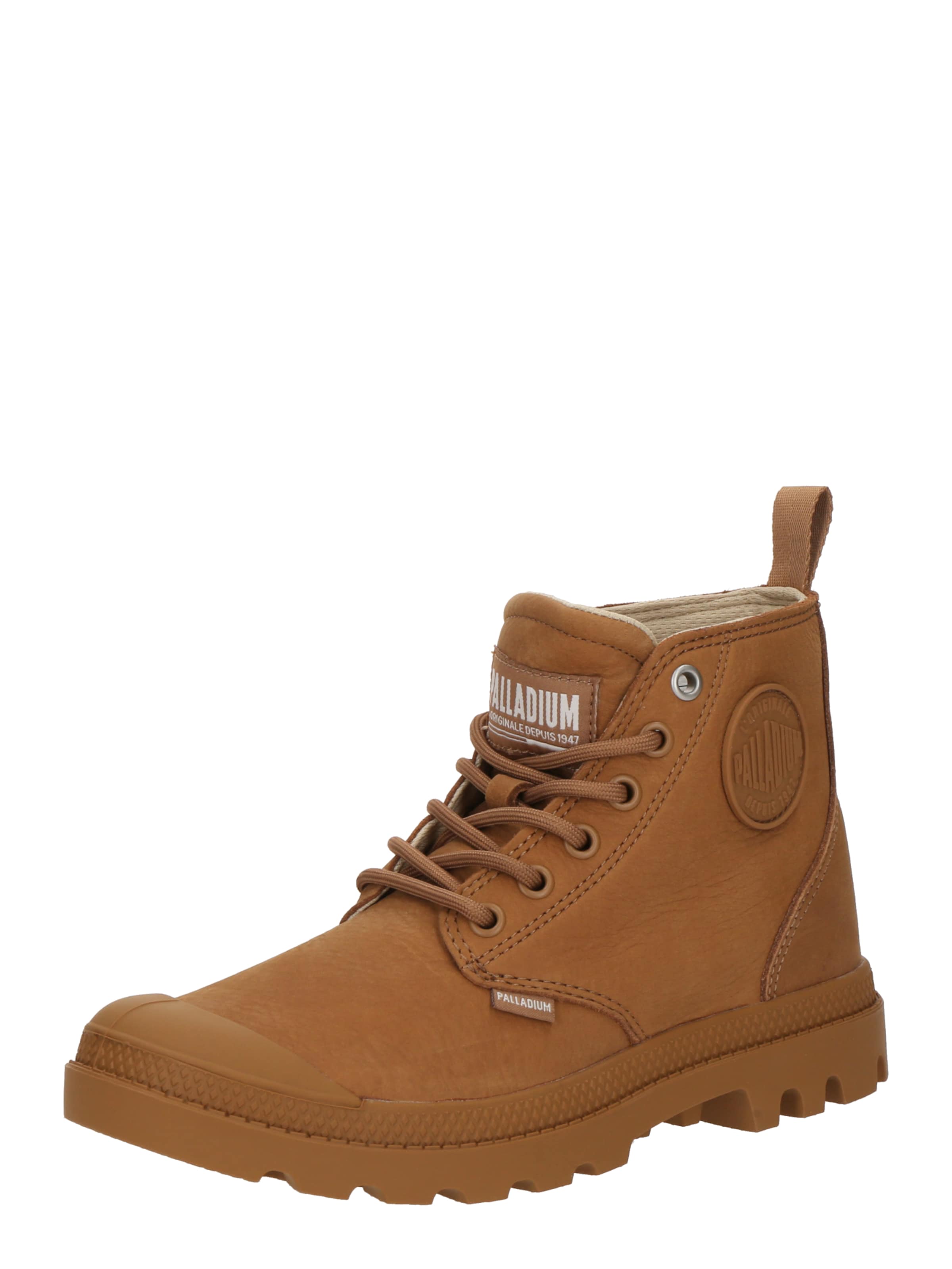 Palladium Schnürstiefelette 'PAMPA' in Braun: Vorderseite
