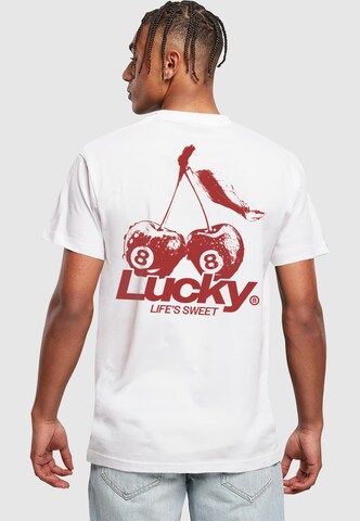 Mister Tee - Camiseta 'Life´s Sweet Cherries' en blanco: frente
