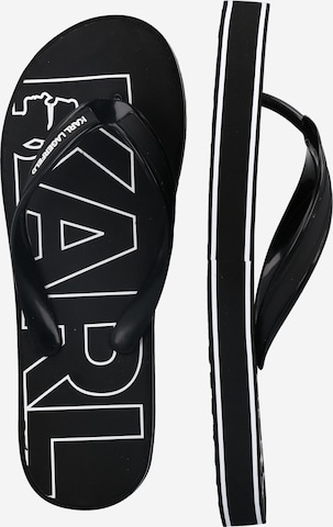 Karl Lagerfeld T-Bar Sandals 'KOSTA' in Black