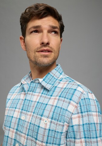 Man's World Comfort Fit Hemd in Blau