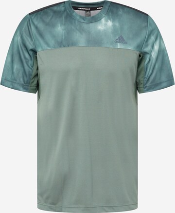 ADIDAS SPORTSWEAR Functioneel shirt 'Aeroready Workout Chalk Print' in Groen: voorkant
