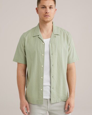 WE Fashion Comfort fit Overhemd in Groen: voorkant