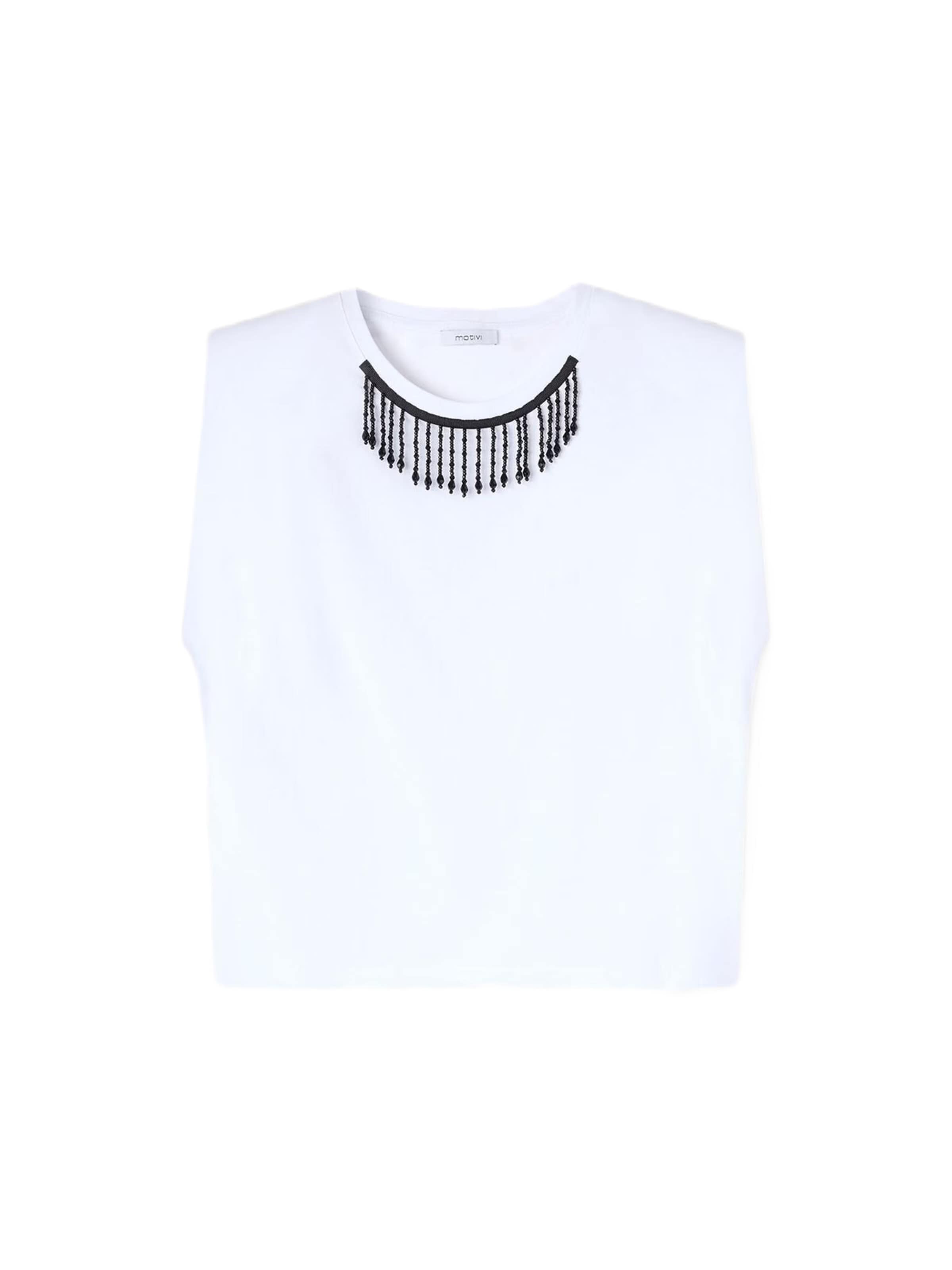 MOTIVI Shirt in Wit: voorkant