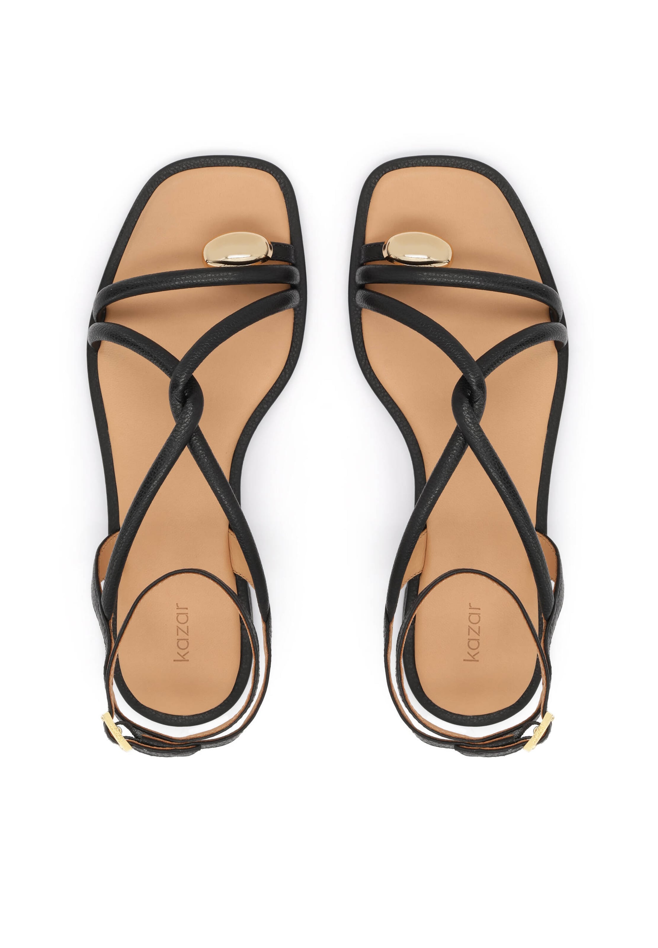 Kazar Páskové sandály – černá