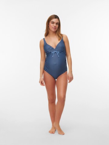 Bustier Maillot de bain 'MLJOSEFINE' MAMALICIOUS en bleu