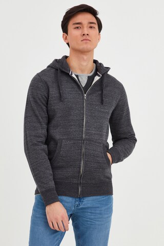 BLEND Zip-Up Hoodie 'VELNO' in Grey: front