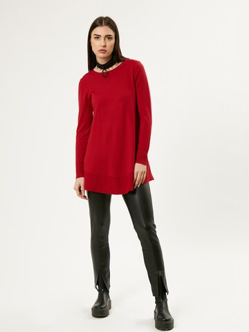 Influencer Kleid in Rot