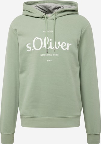 Sweat-shirt s.Oliver en vert : devant