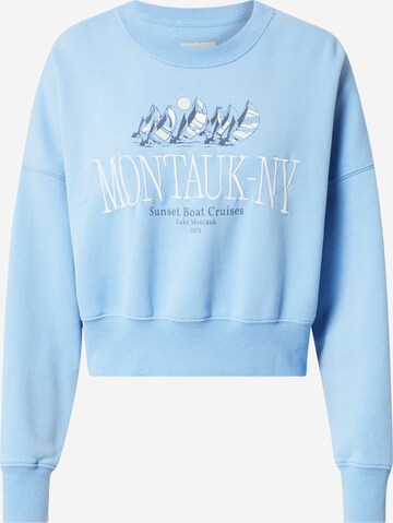 Sweat-shirt Abercrombie & Fitch en bleu : devant