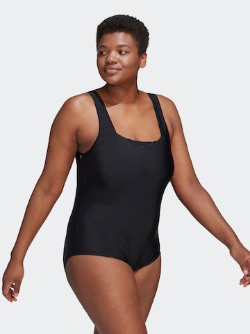 melns ADIDAS SPORTSWEAR Bandeau Kopējais sporta peldkostīms 'Iconisea'