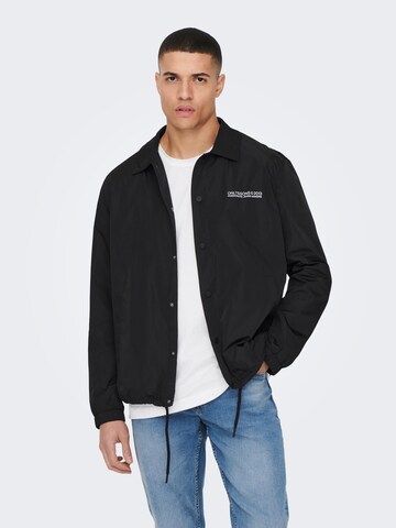 Veste mi-saison 'Major' Only & Sons en noir