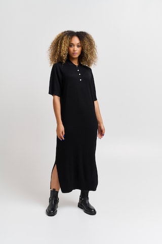 PULZ Jeans Dress in Black: front